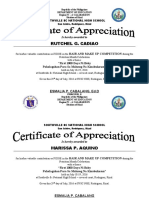 Certificate of Appreciation 2016