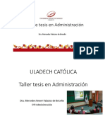 Taller tesis Administración Dra. Mercedes Palacios