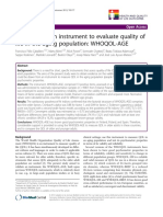 Validation of An Instrument To Evaluate Quality of Life in The Aging Population: WHOQOL-AGE