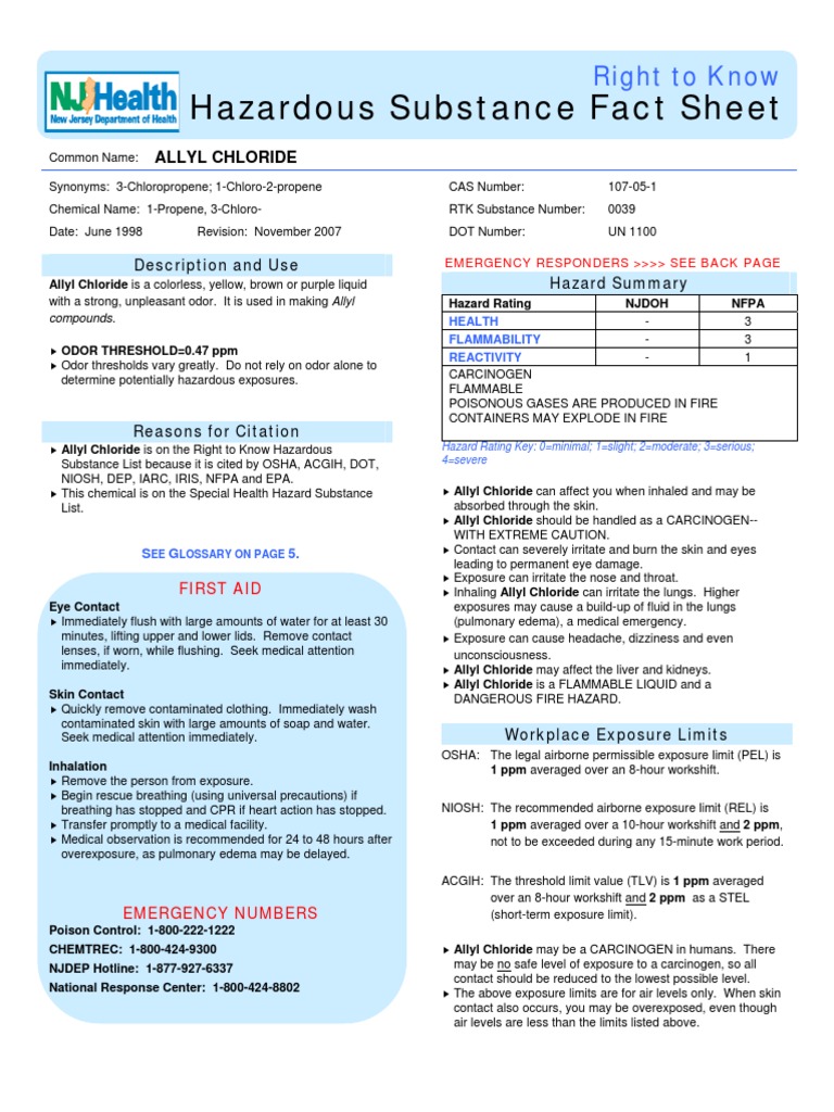 Hazardous Substance Fact Sheet Right To Know PDF Chlorine
