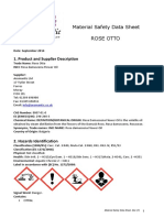 Material Safety Data Sheet Rose Otto: 1. Product and Supplier Description