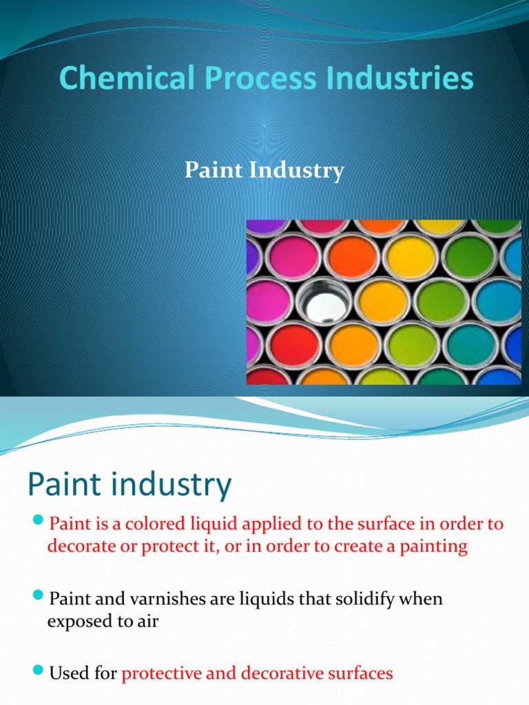 Chemical Process Industries Paint Industry PDF Pigment Paint