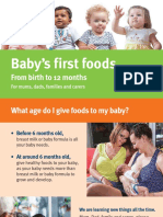 Baby's First Foods: From Birth To 12 Months