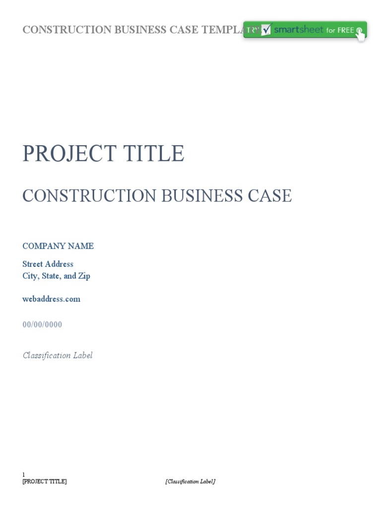 Project Title: Construction Business Case | PDF | Climate Change ...