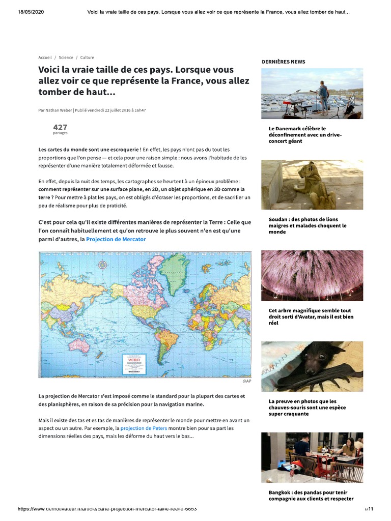 Voici La Vraie Taille de Ces Pays PDF — free download