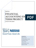 Financial Accounting End Term Project: Nestle