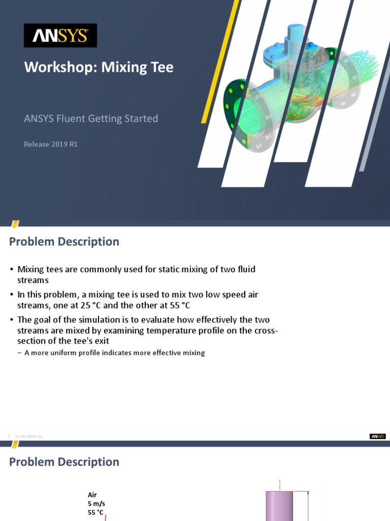 Mixing Tee Simulation in ANSYS Fluent | PDF | Errors And Residuals ...
