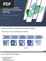 Lecture 3: Geometry Description and Volume Meshing: ANSYS Fluent Getting Started