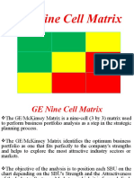 Analyze a company's business portfolio using the GE Nine Cell Matrix