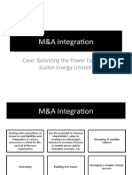 M&A Integration: Case: Balancing The Power Equation: Suzlon Energy Limited