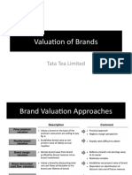 Valuation of Brands: Tata Tea Limited
