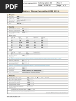 Ni-Cad Battery Sizing Calculation (IEEE 1115)