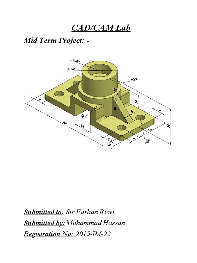 Cad/Cam Lab: Mid Term Project | PDF | Machining | Economic Sectors