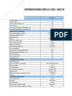 FICHE TECHNIQUE NASCO Réfrigérateur Double Portes 217 Litres - NASF2 28