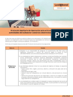 Protocolo Sanitario de Operación Ante El Covid 19 para Las Actividades Del Subsector Comercio Electrónico E Commerce 1 PDF