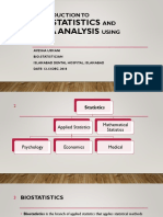 Bio-Statistics Data Analysis SPSS: Introduction To AND Using