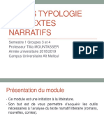 Typologie Des Textes Narratifs - Cours