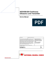 40224300-004 Continuous Ultrasonic Level Transmitter: Service Manual