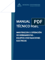 Manual Técnico Hsec de Mantencion U Operación de Herramientas - Equipos e Instalaciones Electricas