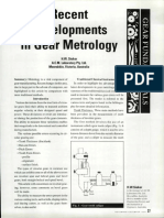 Recent Developments Gear Metrology: A..C.M. Ilaboratory Pty. Ltd.. Moorabbin, Vi, Ctoria. Australia