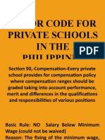 Labor Code For Private Schools in The Philippines