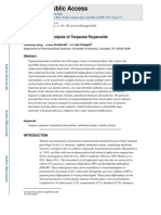 HHS Public Access: Extraction and Analysis of Terpenes/Terpenoids