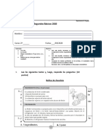 Prueba de Lenguaje Diagnostico 2 Basicos 2020