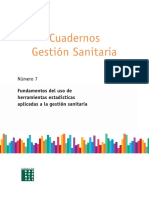 Cuadernos Gestion Sanitaria Numero 7 Fundamentos Del Uso de Herramientas Estadisticas Aplicadas A La Gestion Sanitaria PDF