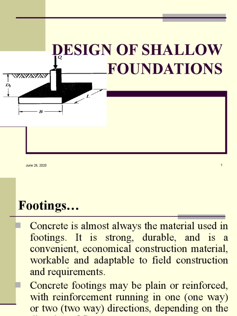Shallow Foundation Design Guide | PDF | Beam (Structure) | Column