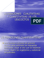 Alteracones Cuantitativas de Los Glóbulos Blancos Sep-Marzo 2019-2020