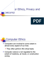 Computer Ethics, Privacy and Security