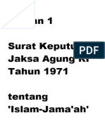 Kejaksaan Agung RI Tentang Islam Jama'ah Ajaran LDII (1971 Dan 2004)