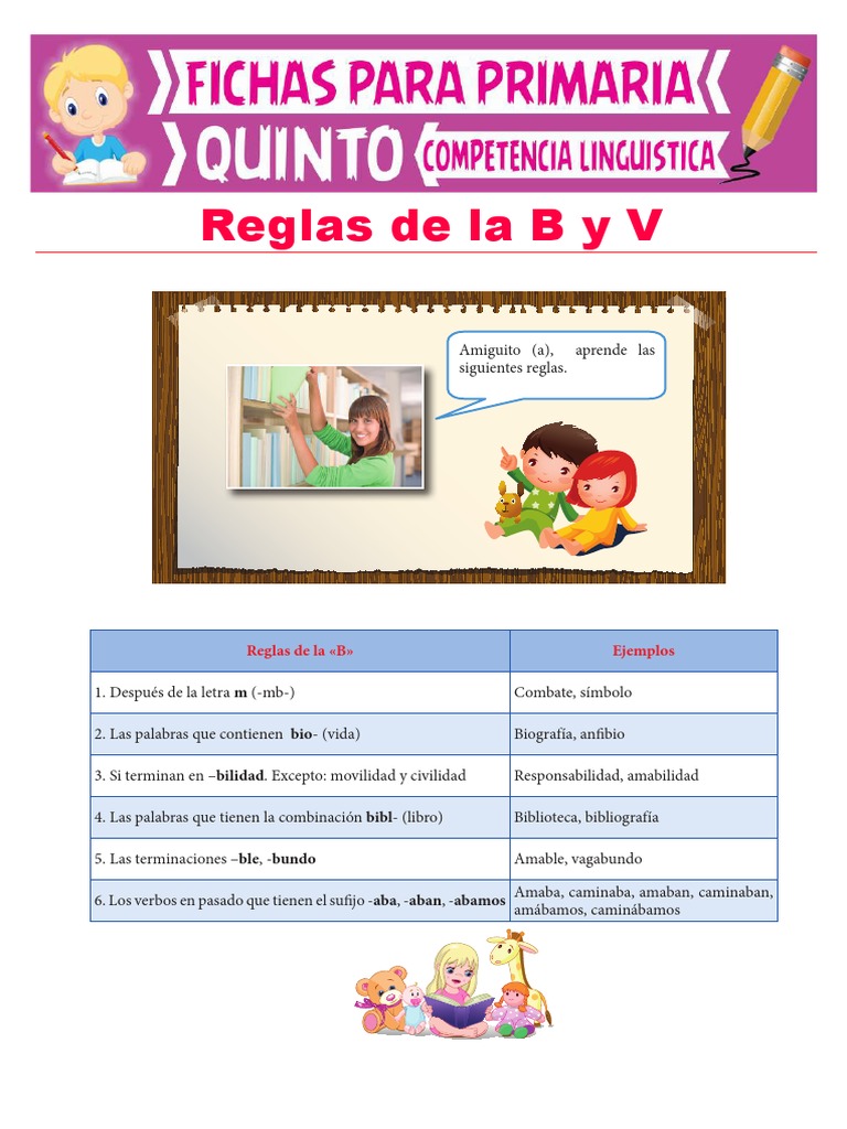 Reglas de La B y V | PDF | Mecánica del lenguaje | Tipología Lingüística