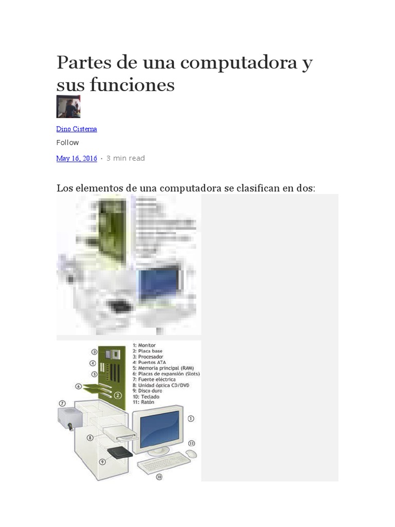 Partes Del PC | PDF | Hardware de la computadora | Periférico