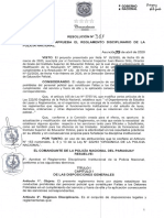 Reglamento Disciplinario 2020 Policia Nacional Paraguay