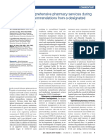 Maintaining Comprehensive Pharmacy Services During A Pandemic: Recommendations From A Designated COVID-19 Facility