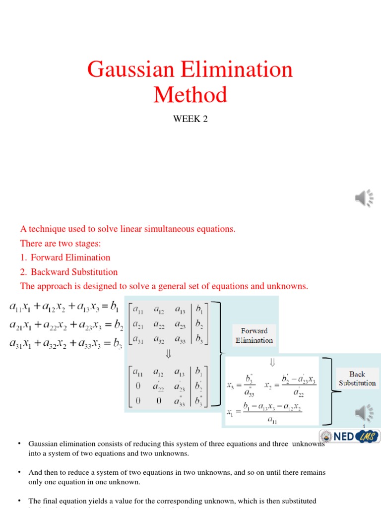 Gaussian Elimination Method | PDF | Equations | Numerical Analysis