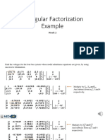Triangular Factorization Example PDF