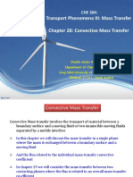 Transport Phenomena III: Mass Transfer Chapter 28: Convective Mass Transfer