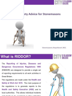 Riddor: Health and Safety Advice For Stonemasons