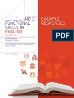 Level 1 and 2 Functional Skills In: Example Responses