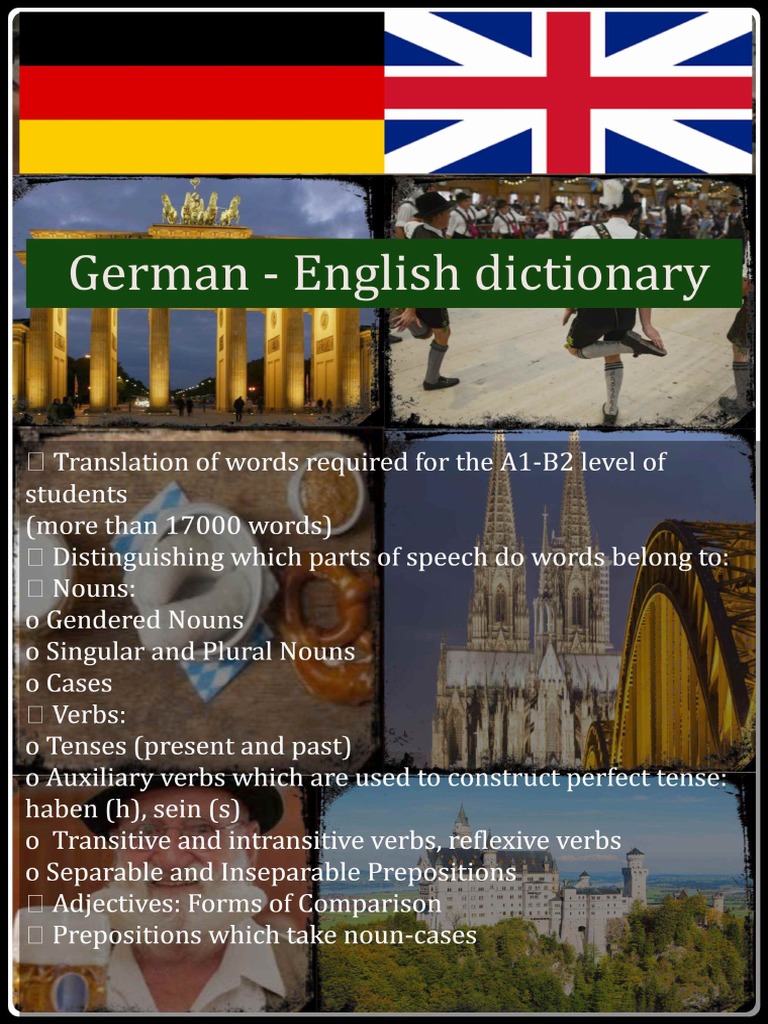 German English Dictionary PDF PDF Verb Adverb