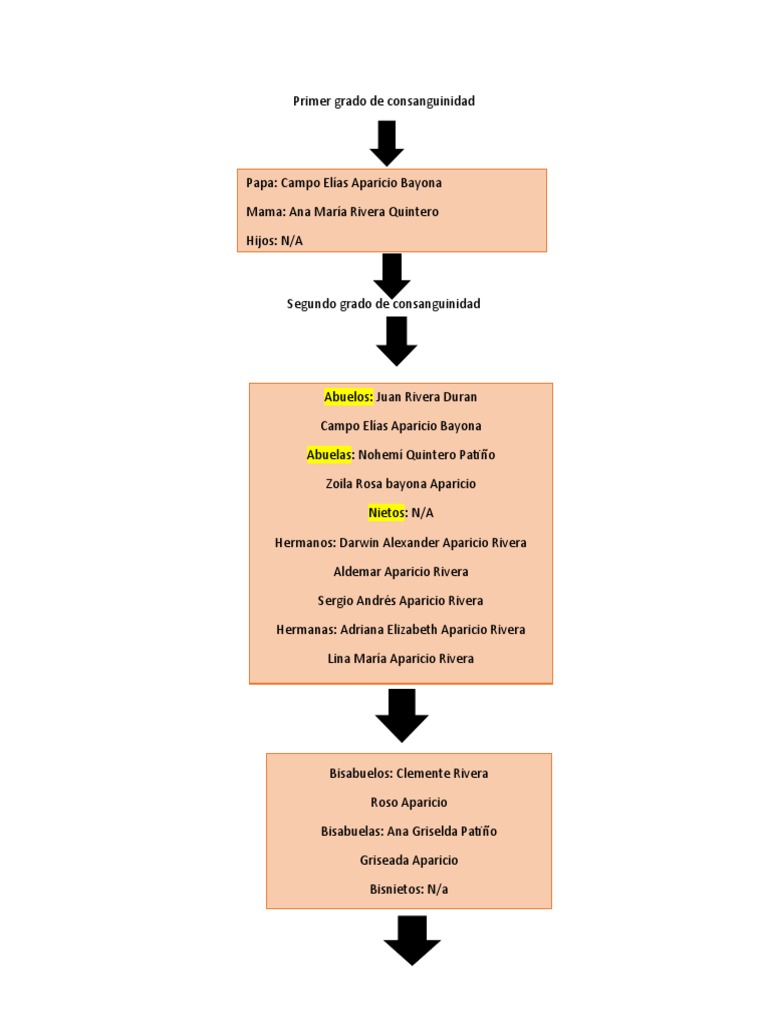 Primer Grado de Consanguinidad PDF