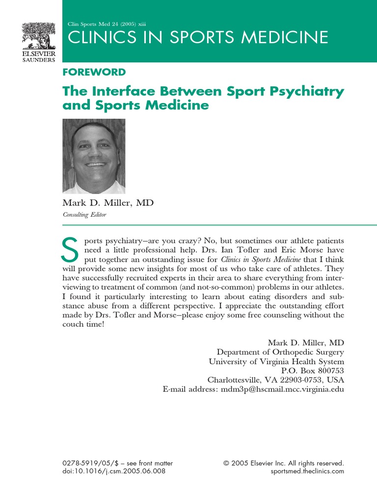 (Clin Sports Med) The Interface Between Sports Psychiatry and Spor