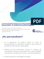 Factores de Personalidad y Habilidades Empresariales, Estudio Economérico PDF