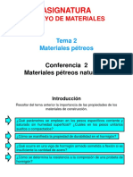 Diapositivas Capitulo 2 Materiales Petreos Naturales y Artificiales PDF