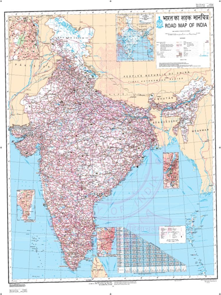 India Road Map Pdf Road Map Of India 9Th Edn 2011 2 - 5M | Pdf
