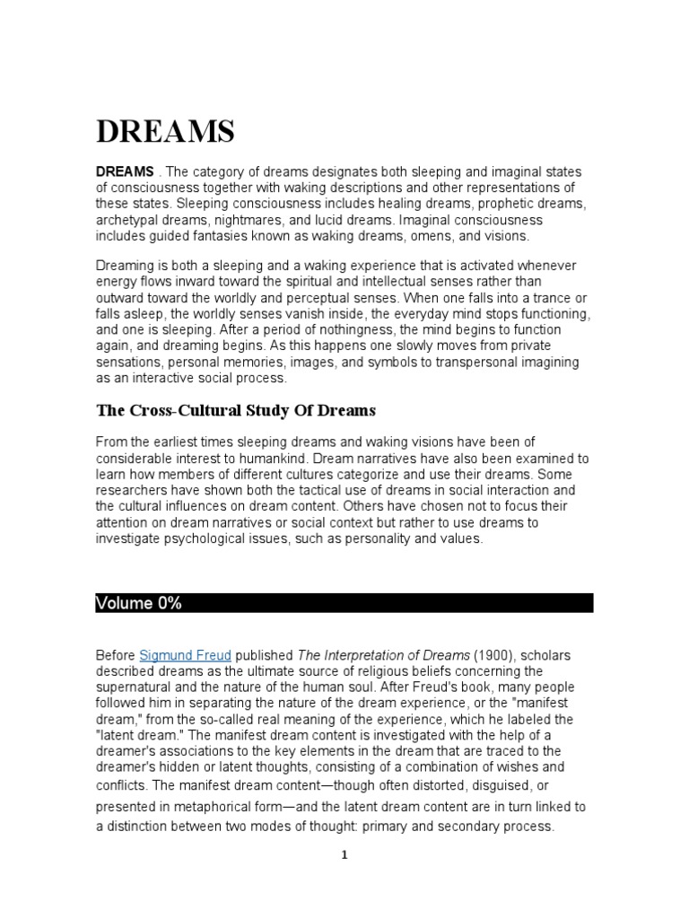 DREAMS | PDF | Dream | Ethnography