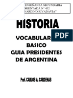 Vocabulario Basico Presidentes de Argentina