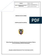 Manual Especifico de Funciones y CompetenciaS HOSPITAL MILITAR PDF